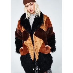 Somedays Lovin Heavy Hearts faux fur coat